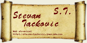 Stevan Tacković vizit kartica